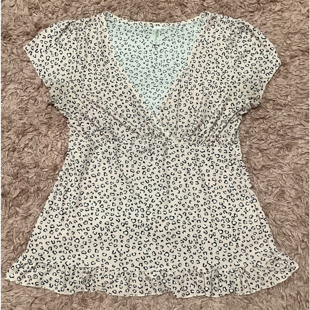 Marilyn Monroe m top animal print top soft pink